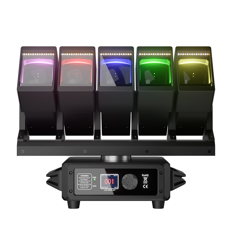 GalaxyJet LED Beam 5x60W RGBW Moving head Matrix Lighting with Ring For Club Party