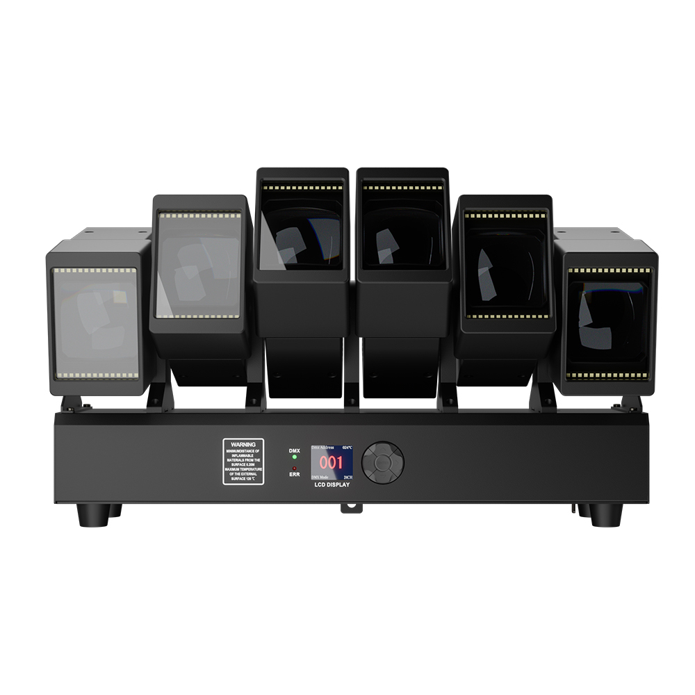 GalaxyJet LED Beam 6x60W RGBW Moving head Matrix Lighting with Ring for Church DJ