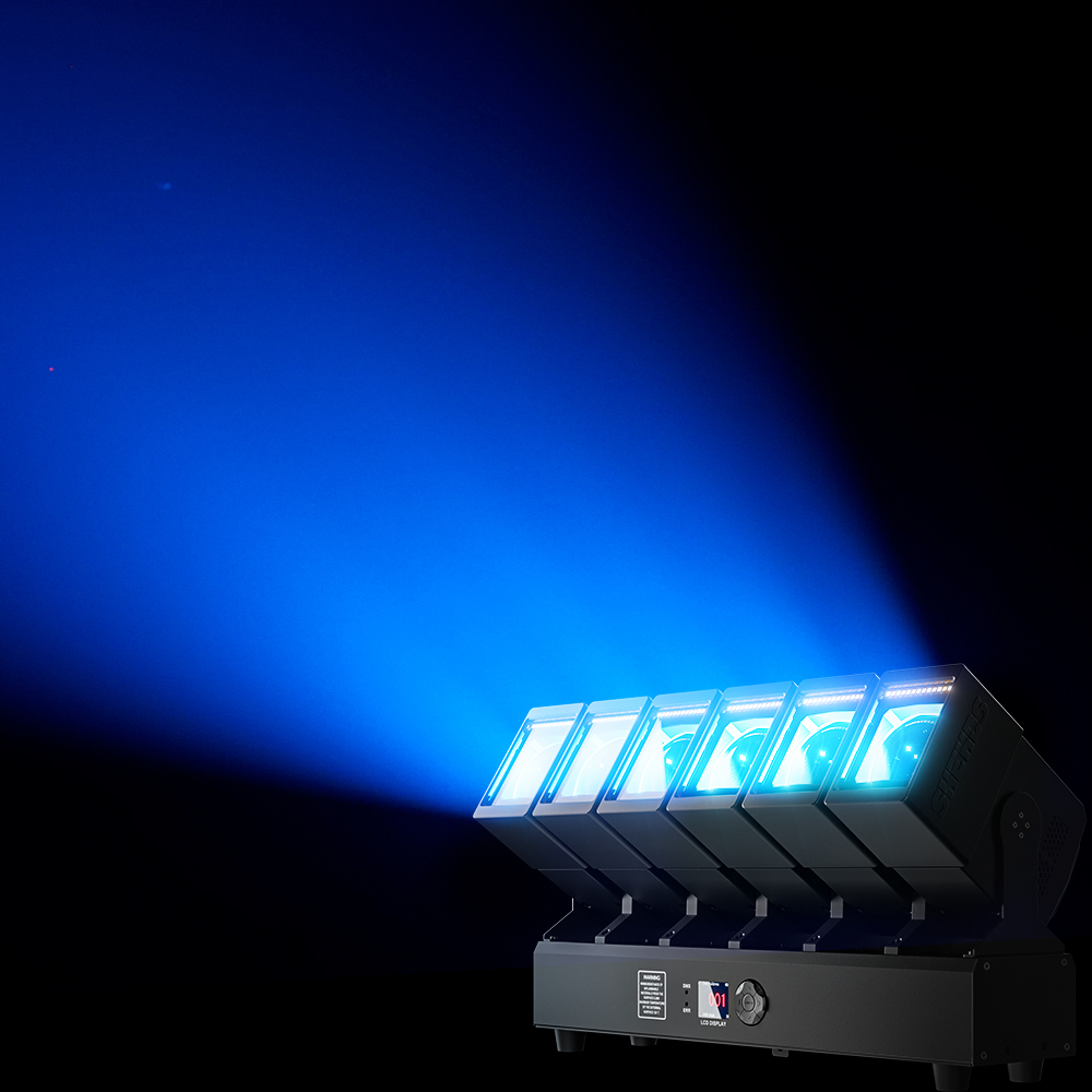 GalaxyJet LED Beam 6x60W RGBW Moving head Matrix Lighting with Ring for Church DJ