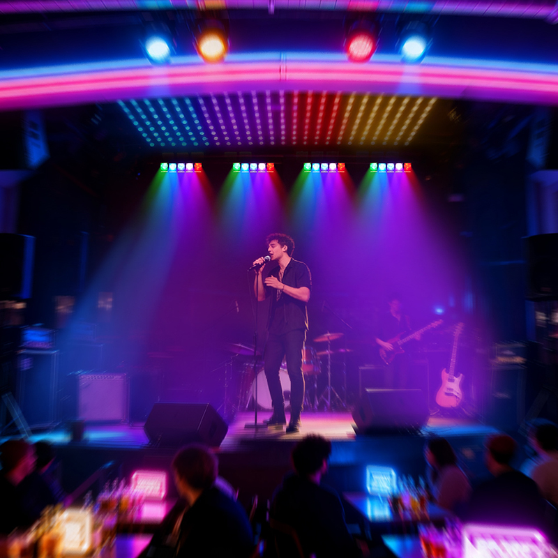GalaxyJet LED Beam 5x60W RGBW Moving head Matrix Lighting with Ring For Club Party