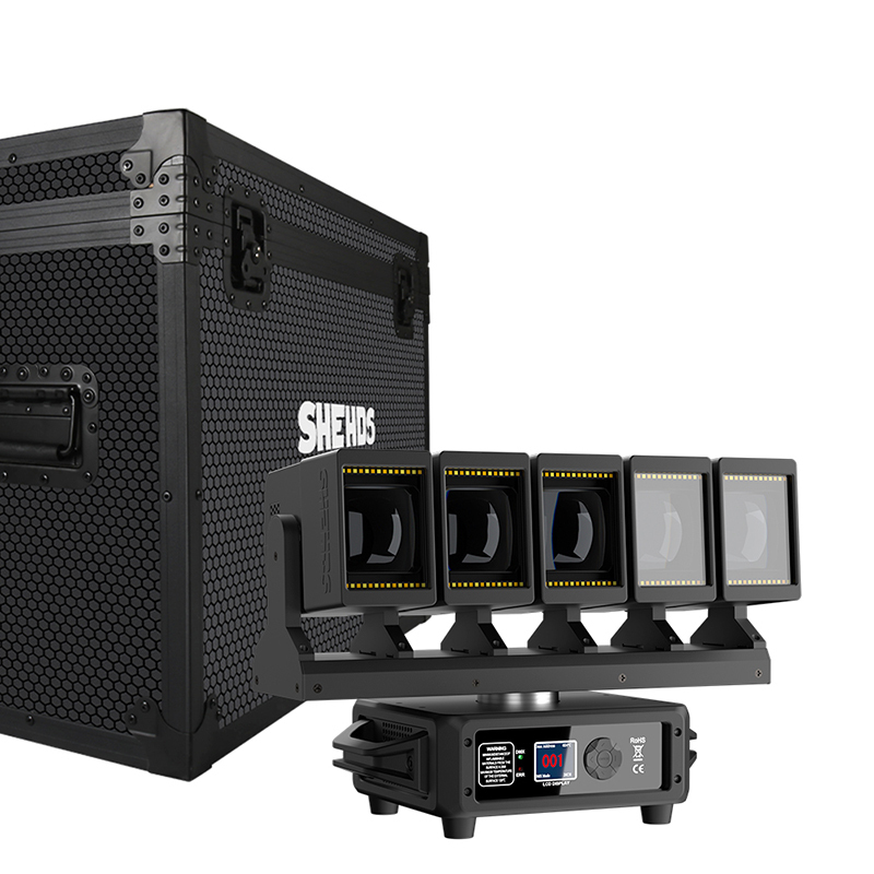 GalaxyJet LED Beam 5x60W RGBW Moving head Matrix Lighting with Ring For Club Party