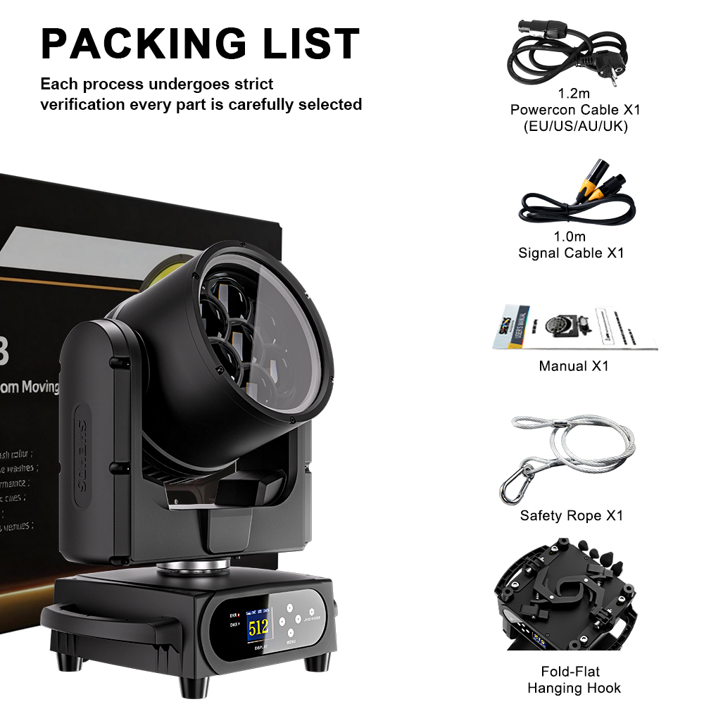 JMS WEEB Waterproof LED Beam+Wash Bees Eyes 7x40W RGBW Zoom Light
