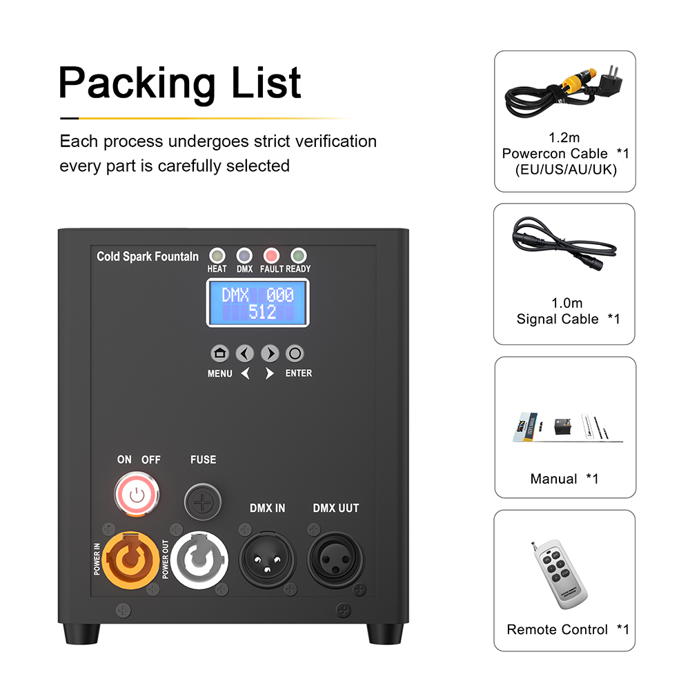 SHEHDS Mini 450W Spark Machine For Wedding Home Party
