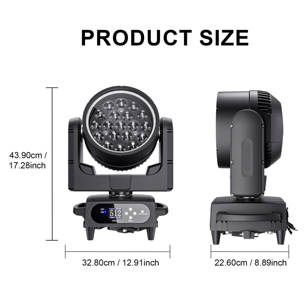 (App control) 19X15W/20W/25W  Waterproof LED Zoom & Wash with Pixels Moving Head