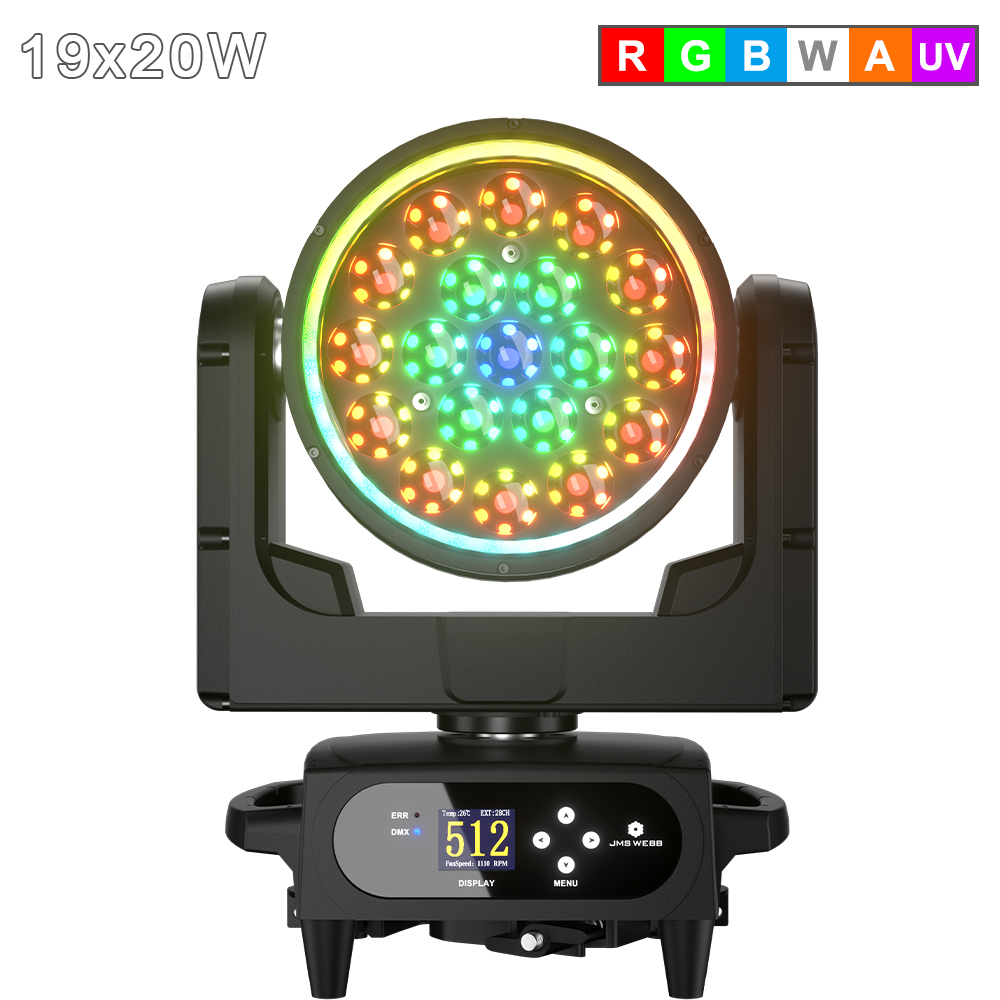 (App control) 19X15W/20W/25W  Waterproof LED Zoom & Wash with Pixels Moving Head