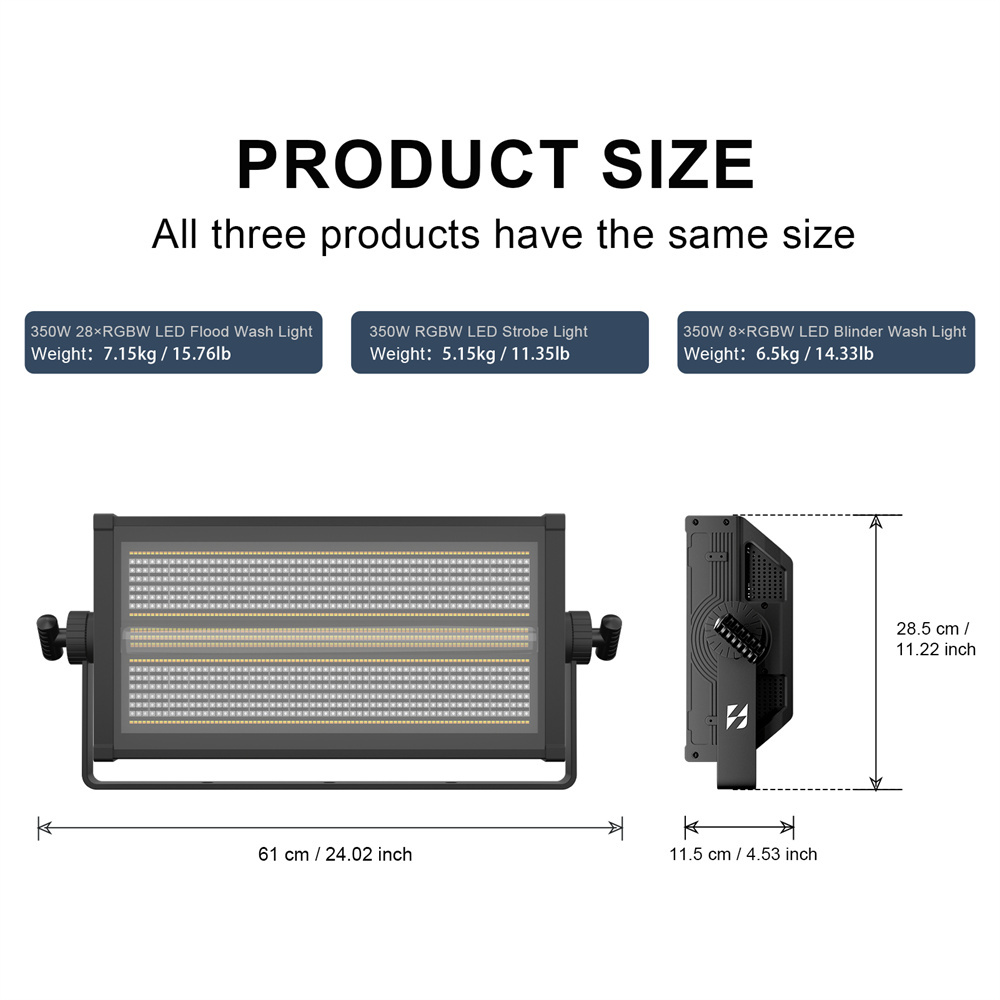 Shehds LED 350W 28Pcs Flood & 8Pcs Blinder & Strobe Light For DJ Party Concert
