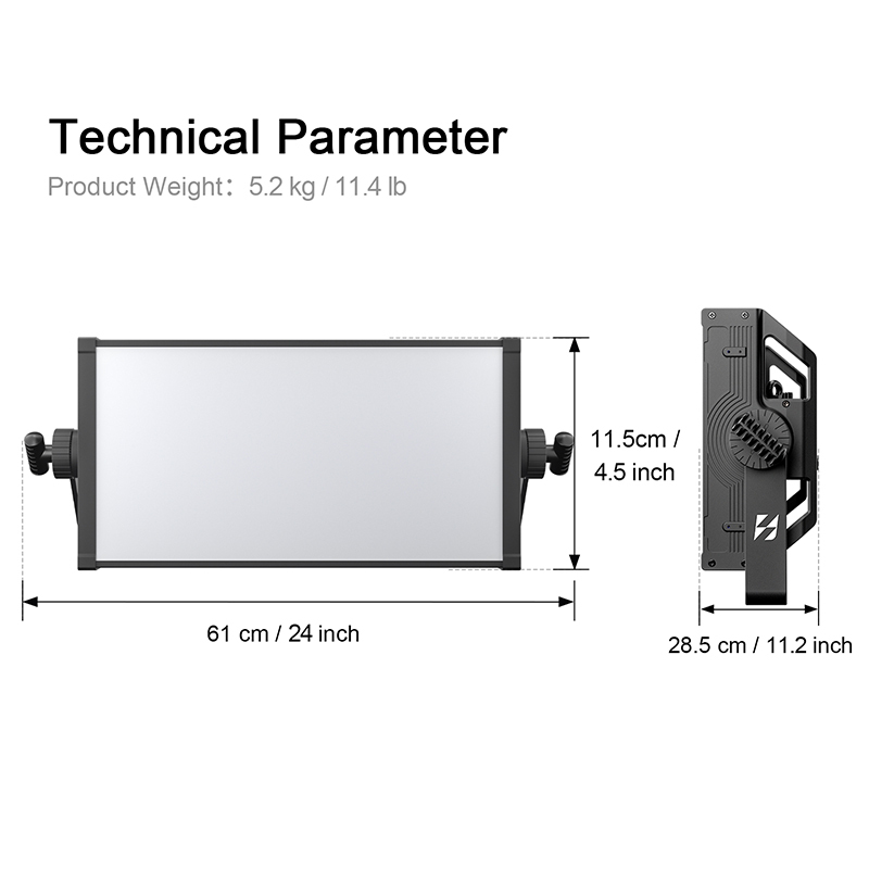 Shehds LED 200W Warm+Cool White&RGBW+Warm White Panel Light