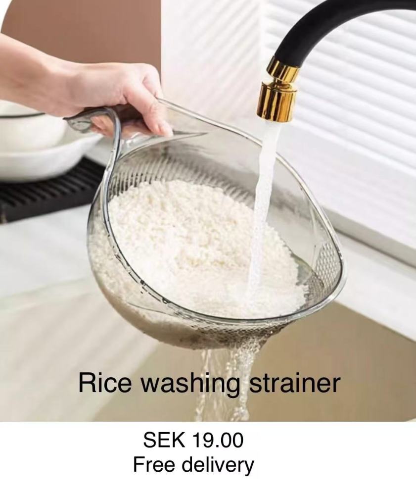 Rice washing strainer