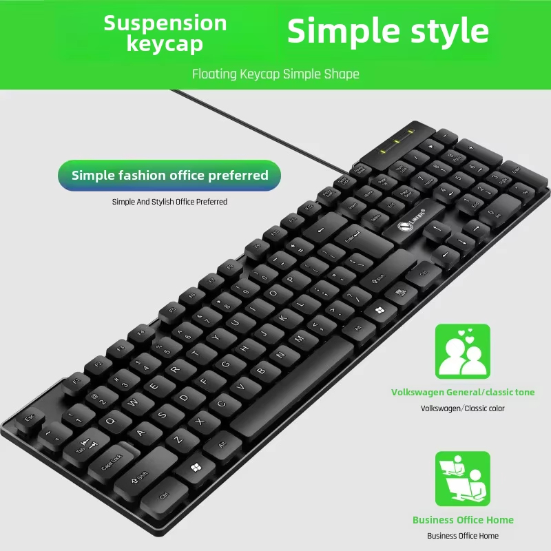 Limei K13 คีย์บอร์ด USB แบบมีสายกันน้ําสําหรับโฮมออฟฟิศเงียบ Universal คีย์บอร์ดสําหรับแล็ปท็อปคอมพิวเตอร์เดสก์ท็อป