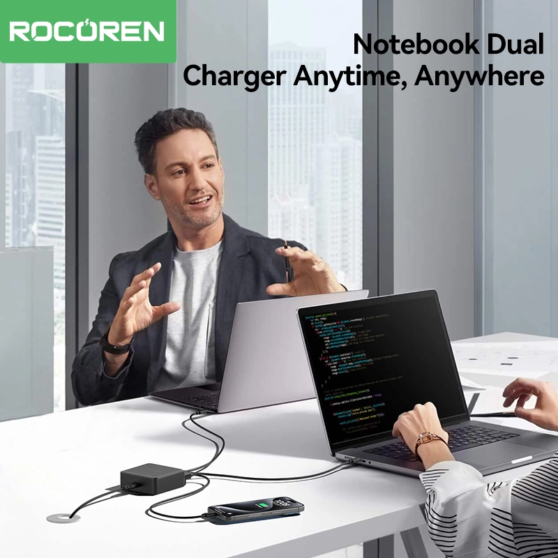 Rocoren ที่ชาร์จ USB แบบ6 in 1, ที่ชาร์จ USB Type C ที่ชาร์จแบบเร็ว PD QC ชาร์จเร็ว PD สำหรับ iPhone 16 15 14 PRO MAX