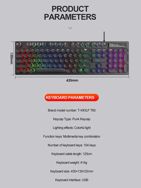 SHADOW Mechanical Feeling, คีย์บอร์ด, คอมพิวเตอร์ตั้งโต๊ะ, แล็ปท็อป, เกม eSports, คีย์บอร์ดแบบมีสายเรืองแสง