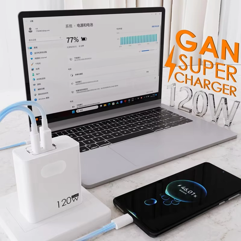 120วัตต์ที่ชาร์จเร็วสาย USB Type C อะแดปเตอร์สำหรับ3.0 iPhone Xiaomi Samsung OnePlus Pixel