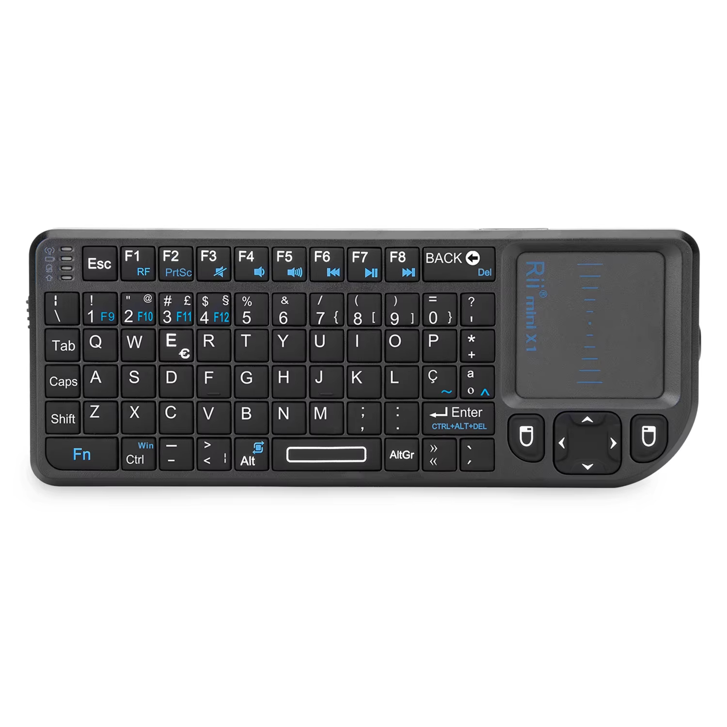 Rii X1 2.4GHz ไร้สายขนาดเล็กแป้นพิมพ์ภาษาอังกฤษ/ES/FR คีย์บอร์ดทัชแพดสำหรับ Android TV Box/PC/แล็ปท็อป