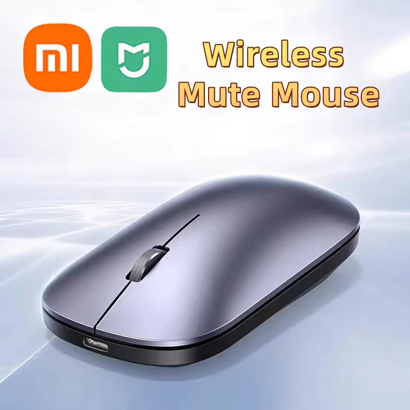 Xiaomi Mijia บลูทูธไร้สาย Mute Mouse Dual Mode Dpi ปรับ 2.4g Type-C ชาร์จเงียบเมาส์สํานักงานตามหลักสรีรศาสตร์