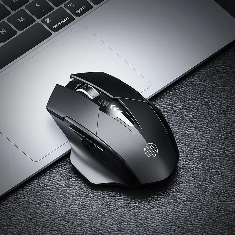 INPHIC F1 2.4G เมาส์ไร้สาย 500mAh Ergonomic ชาร์จจอแสดงผล Office Home เงียบแล็ปท็อปคอมพิวเตอร์เดสก์ท็อป Universal