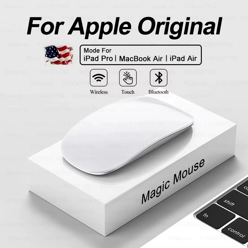 สําหรับ APPLE Original Multi-Touch Surface Magic Mouse สําหรับ MacBook Pro Air MINI แล็ปท็อปแท็บเล็ตพีซี iPad Bluetooth 5.0 เมาส์ไร้สาย