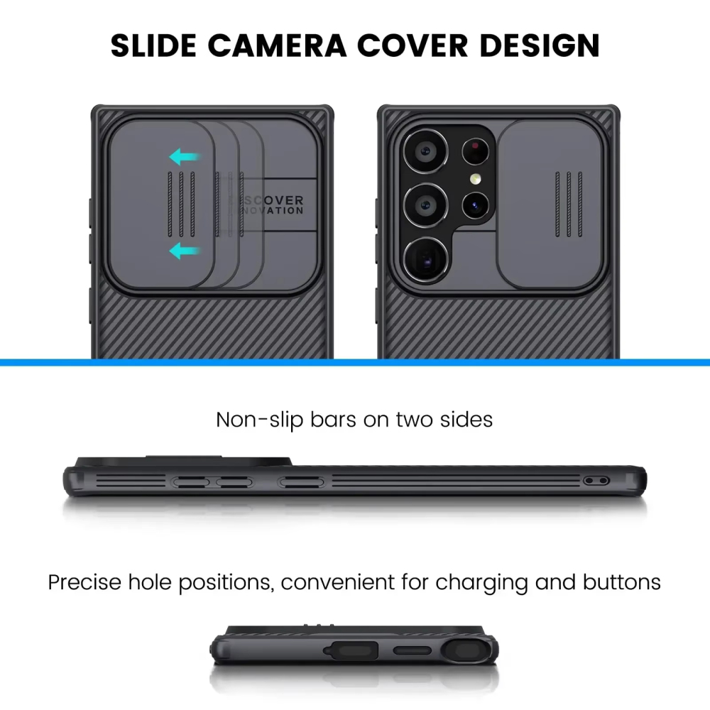 NillkinสําหรับSamsung Galaxy S25 S24 S23 S22 Ultra Plus FE A55 A35 สไลด์Proกล้องSlimทนทานโทรศัพท์บางกันกระแทก