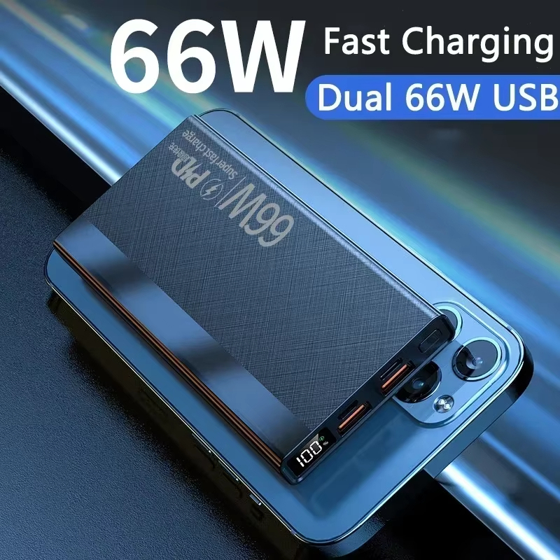พาวเวอร์แบงค์30000mAh ชาร์จเร็วพิเศษ66W สำหรับ iPhone 13 14 Pro Huawei Xiaomi Samsung PD 20W ที่ชาร์จแบตเตอรี่ภายนอกพาวเวอร์แบงค์