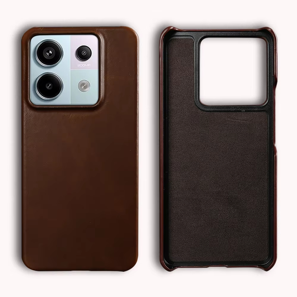 Hand Madeน้ํามันขี้ผึ้งหนังแท้สําหรับXiaomi Redmiหมายเหตุ 13Pro 5G Mi13 Pro Note12Pro Note11Proฝาครอบโทรศัพท์กรณีCoque