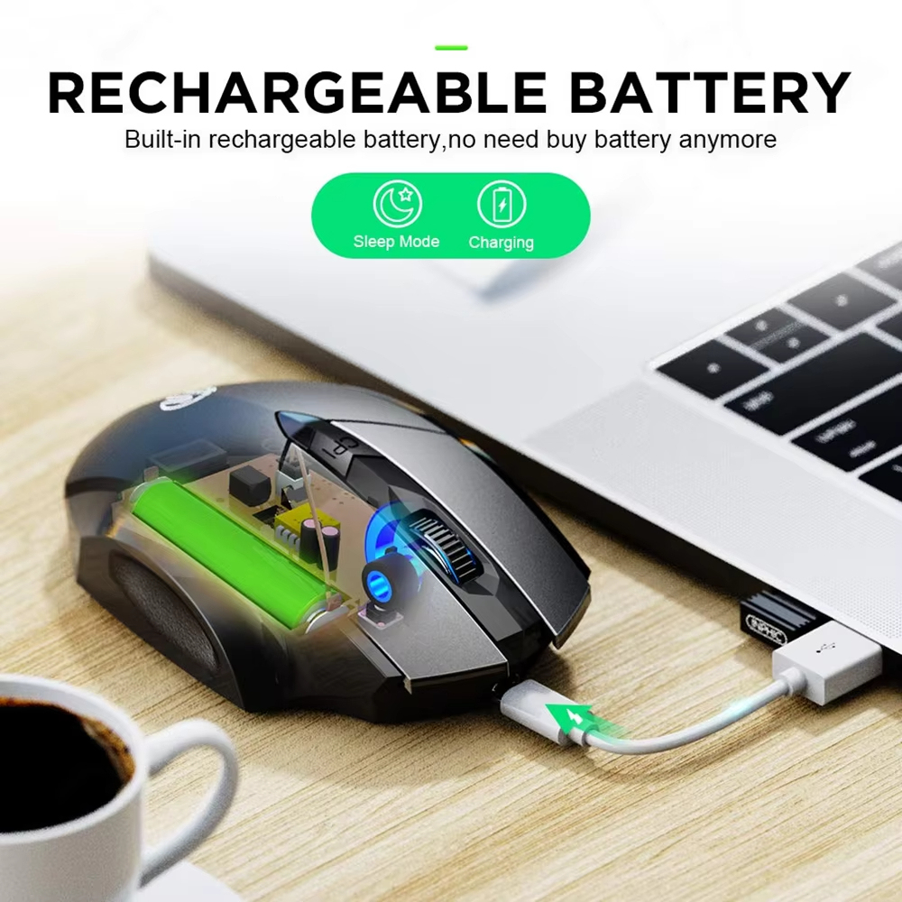เมาส์ไร้สายบลูทูธแบบชาร์จไฟได้ 2.4G PM6 เมาส์ไร้สาย Office Mute สนับสนุน PC แล็ปท็อปแท็บเล็ต Gamer เมาส์สําหรับคอมพิวเตอร์