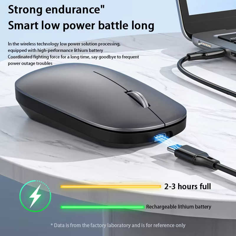 Xiaomi Mijia บลูทูธไร้สาย Mute Mouse Dual Mode Dpi ปรับ 2.4g Type-C ชาร์จเงียบเมาส์สํานักงานตามหลักสรีรศาสตร์