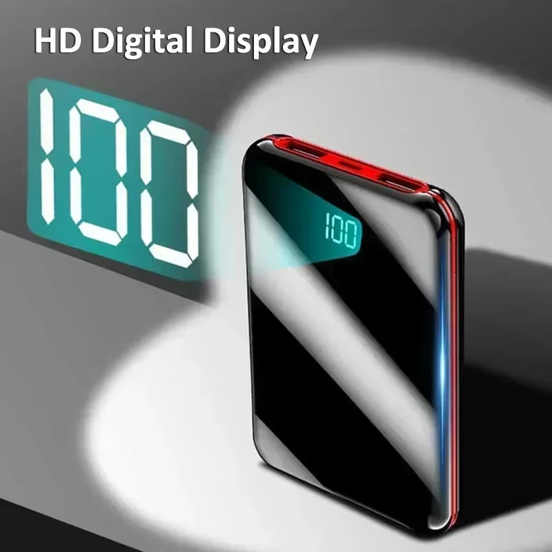 แบตสำรองชาร์จเร็วขนาดเล็กพกพาได้30000มิลลิแอมป์ชั่วโมงที่ชาร์จแบตเตอรี่ภายนอกจอแสดงผลดิจิตอลความละเอียดสูงสำหรับ Xiaomi iPhone