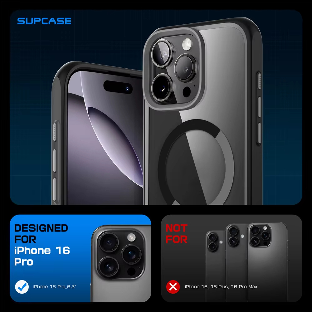 SUPCASE For iPhone 16 Pro Case พร้อมปุ่มควบคุมการจับกล้อง UB MAG Series บางป้องกันเคสโทรศัพท์แม่เหล็ก MagSafe