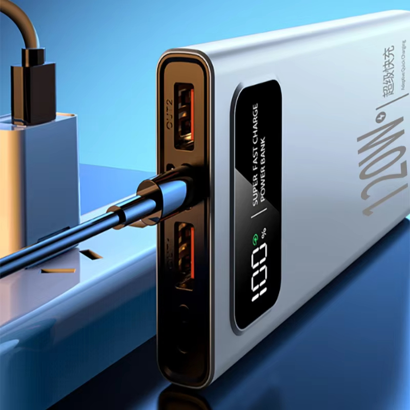 เสี่ยวมี่ 200000 mAh 120W Power Bank Super Fast CHARGING แบตเตอรี่ความจุสูงจอแสดงผลดิจิตอล Power Bank สําหรับ iPhone Samsung Huawei