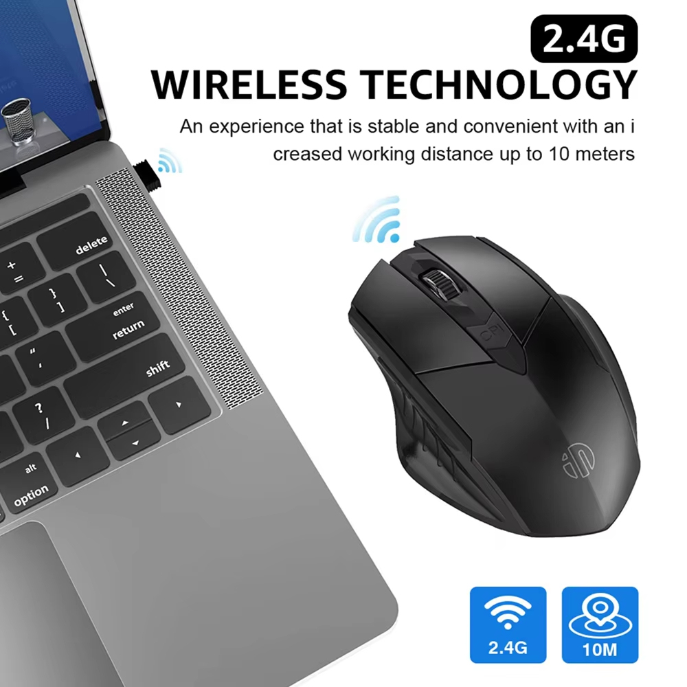 เมาส์ไร้สายบลูทูธแบบชาร์จไฟได้ 2.4G PM6 เมาส์ไร้สาย Office Mute สนับสนุน PC แล็ปท็อปแท็บเล็ต Gamer เมาส์สําหรับคอมพิวเตอร์