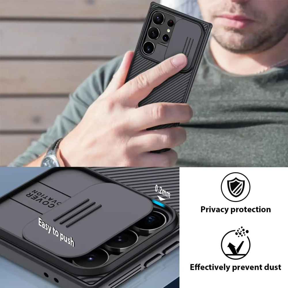 NillkinสําหรับSamsung Galaxy S25 S24 S23 S22 Ultra Plus FE A55 A35 สไลด์Proกล้องSlimทนทานโทรศัพท์บางกันกระแทก