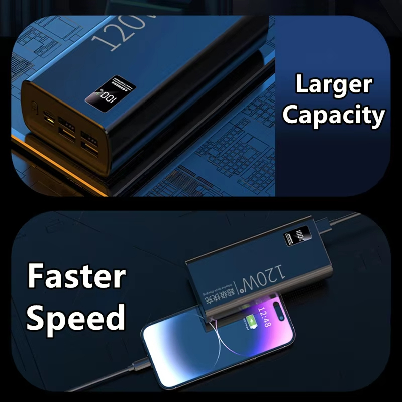 พาวเวอร์แบงค์ 120W สําหรับการชาร์จ Xiaomi Super Fast 200000 mAh ความจุขนาดใหญ่พิเศษสําหรับแบตเตอรี่ภายนอกสําหรับแล็ปท็อปโทรศัพท์มือถือ