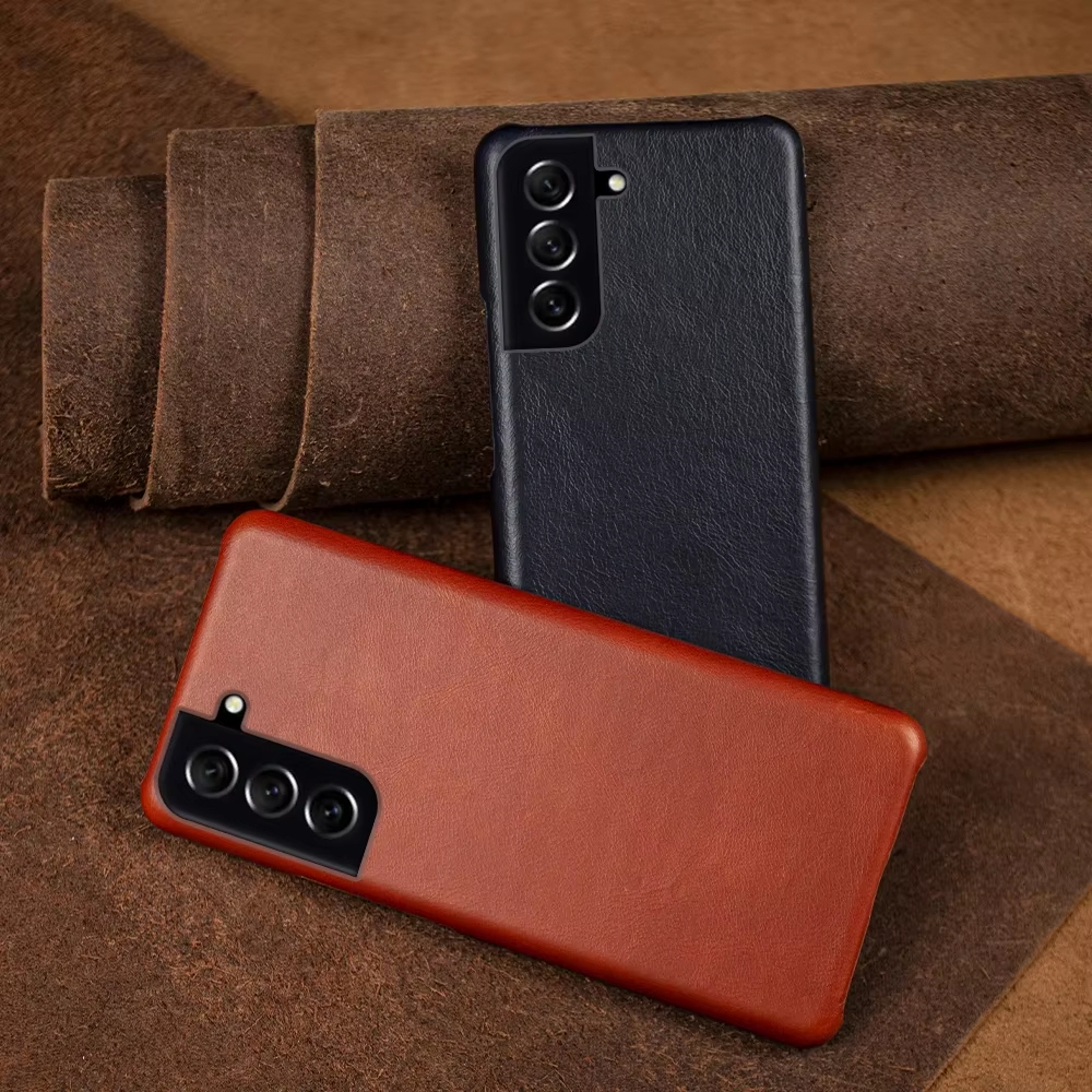 Hand Madeของแท้หนังสําหรับSamsung Galaxy S21 FE S20 S20FE 5G S20PlusความงามVINTAGEรูปแบบโทรศัพท์Shellฝาครอบกลับ