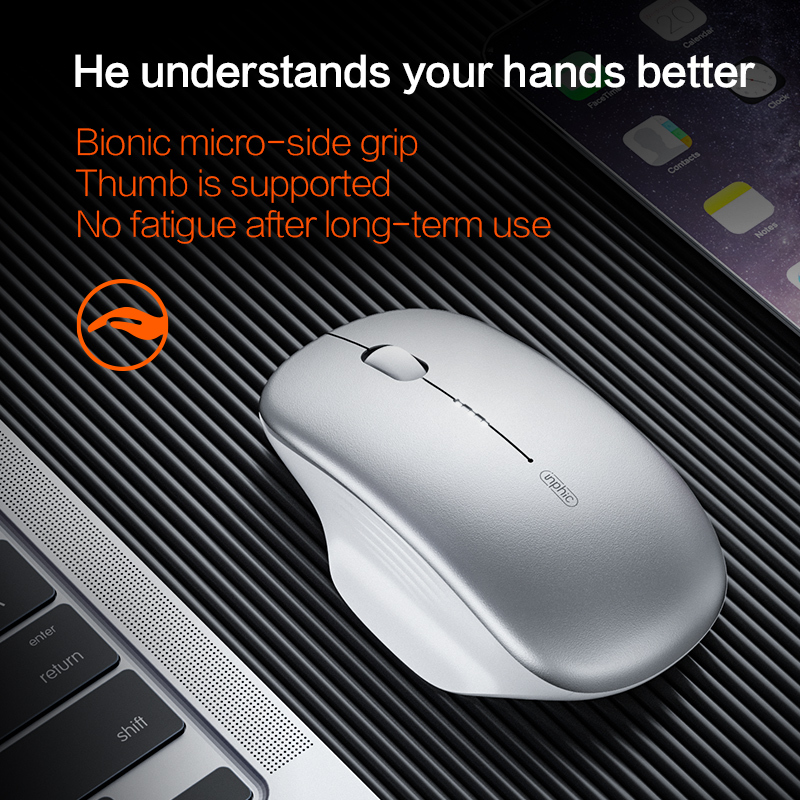 เมาส์ไร้สาย M1PRO inphic เมาส์เงียบแบบชาร์จไฟได้เมาส์ไร้สายบลูทูธสามโหมดจอแสดงผลพลังงาน + การชาร์จ Type-C