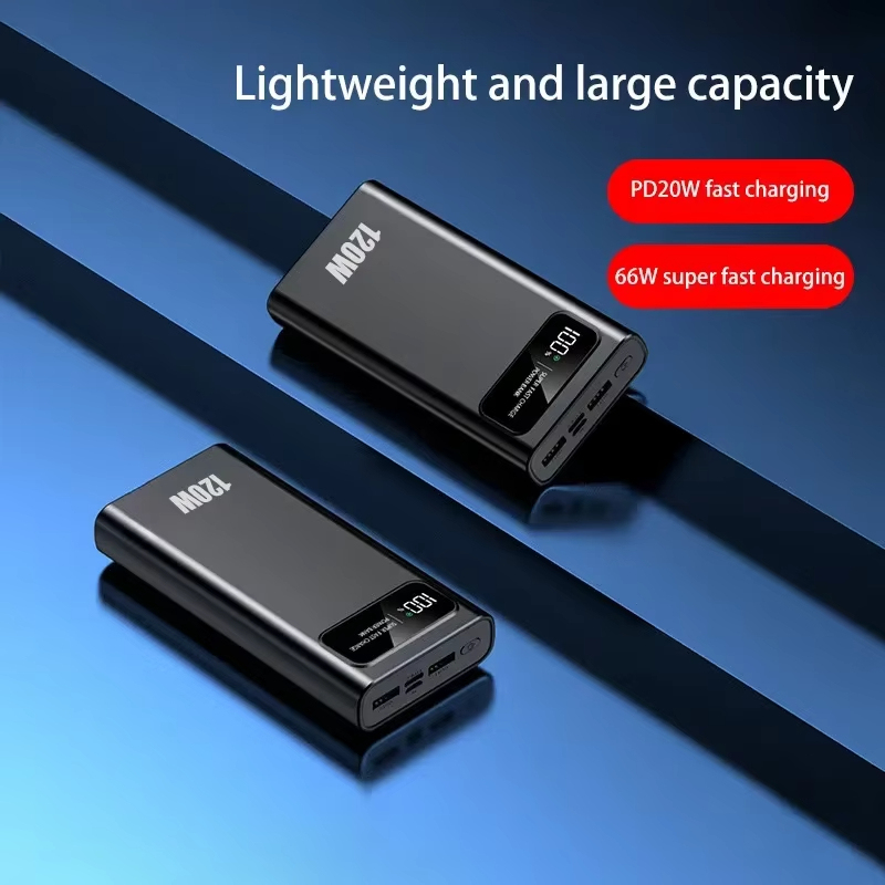 200000 mAh Power Bank 120W Super Fast CHARGING แบตเตอรี่ความจุสูงจอแสดงผลดิจิตอล Power Bank สําหรับ iPhone Samsung Xiaomi Huawei