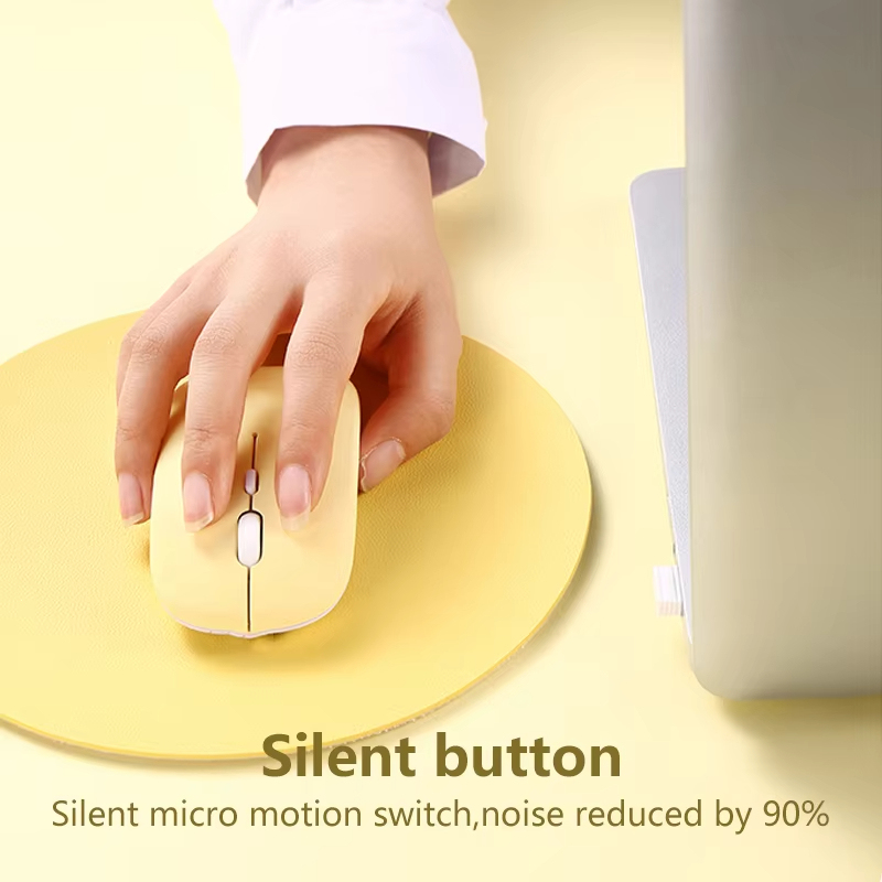 เมาส์ไร้สายบลูทูธแบบพกพา Magic Silent Ergonomic Mice สําหรับแล็ปท็อป iPad แท็บเล็ตโน้ตบุ๊คโทรศัพท์มือถือ Office Gaming Mouse