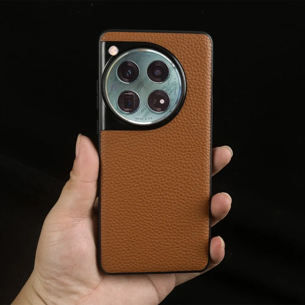 พรีเมี่ยมของแท้หนังสําหรับ OnePlus 12 11 11R 10Pro 12 10R 10T Ace Nord N100 ฝาครอบ Handmade กลับ coque
