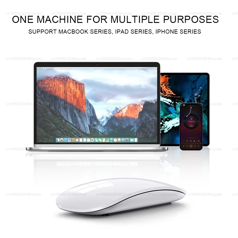 สําหรับ APPLE Original Multi-Touch Surface Magic Mouse สําหรับ MacBook Pro Air MINI แล็ปท็อปแท็บเล็ตพีซี iPad Bluetooth 5.0 เมาส์ไร้สาย