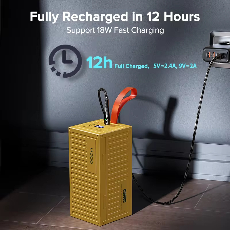 Qoovi พาวเวอร์แบงค์60000mAh 22.5W PD QC ที่ชาร์จ3.0พาวเวอร์แบงค์ความจุแบตเตอรี่ขนาดใหญ่ชาร์จเร็วสำหรับ iPhone Xiaomi