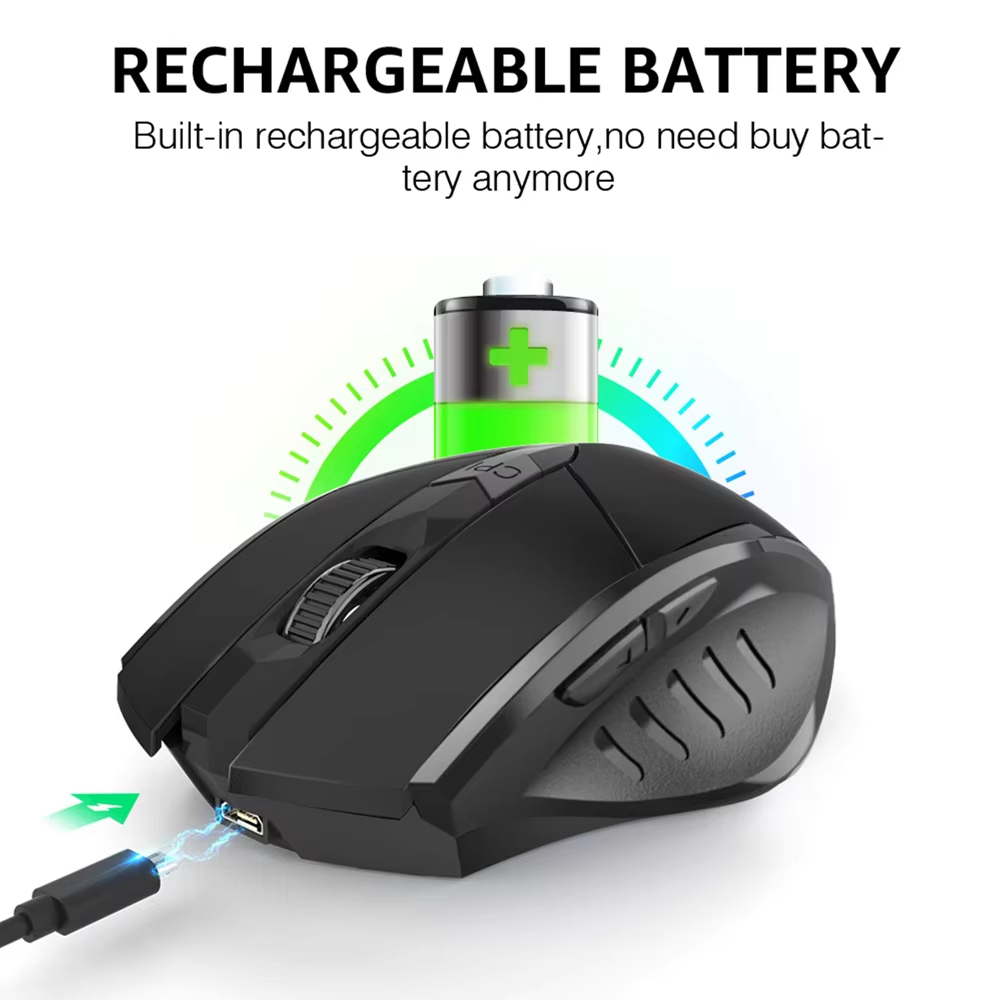 เมาส์ไร้สายบลูทูธแบบชาร์จไฟได้ 2.4G PM6 เมาส์ไร้สาย Office Mute สนับสนุน PC แล็ปท็อปแท็บเล็ต Gamer เมาส์สําหรับคอมพิวเตอร์