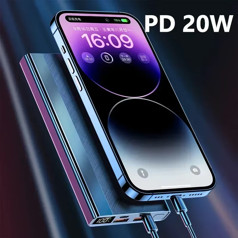 พาวเวอร์แบงค์30000mAh ชาร์จเร็วพิเศษ66W สำหรับ iPhone 13 14 Pro Huawei Xiaomi Samsung PD 20W ที่ชาร์จแบตเตอรี่ภายนอกพาวเวอร์แบงค์
