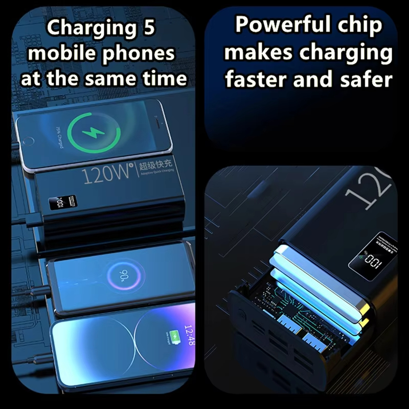 พาวเวอร์แบงค์ 120W สําหรับการชาร์จ Xiaomi Super Fast 200000 mAh ความจุขนาดใหญ่พิเศษสําหรับแบตเตอรี่ภายนอกสําหรับแล็ปท็อปโทรศัพท์มือถือ