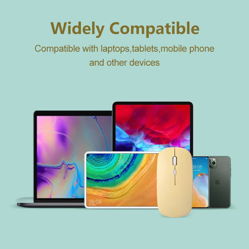 เมาส์ไร้สายบลูทูธแบบพกพา Magic Silent Ergonomic Mice สําหรับแล็ปท็อป iPad แท็บเล็ตโน้ตบุ๊คโทรศัพท์มือถือ Office Gaming Mouse