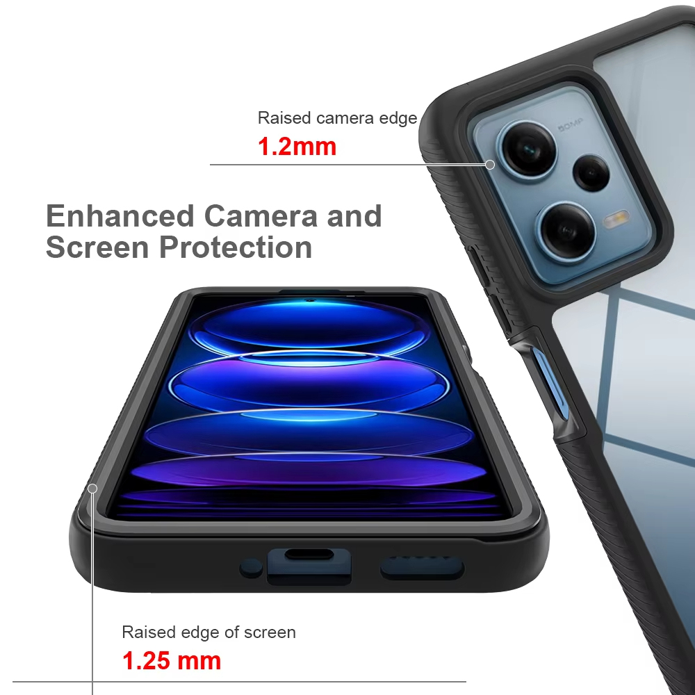 Redmi Note 12 Pro เคสโทรศัพท์5G, เคสใสกันกระแทก TPU ฝาครอบทนทานสำหรับ Xiaomi poco X5 Pro 5g