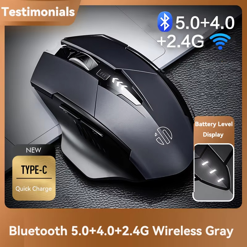 เมาส์ไร้สายบลูทูธแบบชาร์จไฟได้ 2.4G PM6 เมาส์ไร้สาย Office Mute สนับสนุน PC แล็ปท็อปแท็บเล็ต Gamer เมาส์สําหรับคอมพิวเตอร์