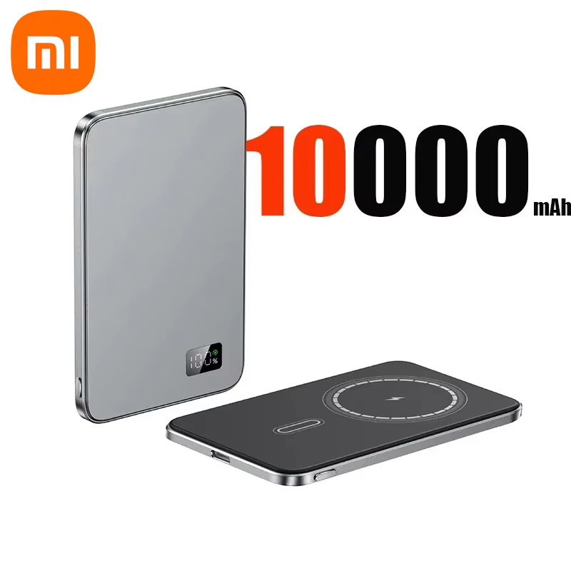 Xiaomi 10000mAh 3-in-1 Magsafe Magnetic Wireless Power Bank PD20W Fast ชาร์จแบบพกพาภายนอกสําหรับ Magsafe สําหรับ Iphone
