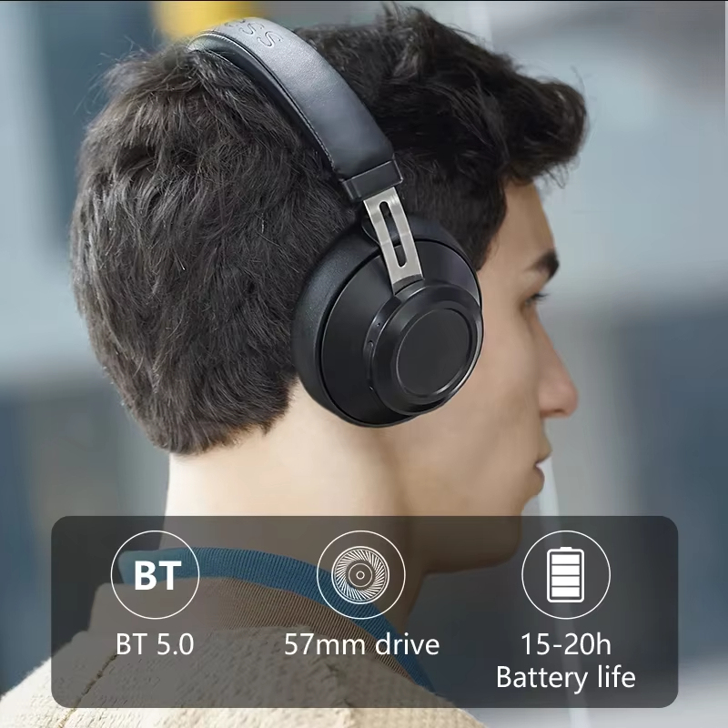 Bluedio BT5หูฟังไร้สาย Bluetooth ชุดหูฟังครอบหูชุดหูฟัง57มม.15-20H เวลาเล่น mic สำหรับโทรศัพท์