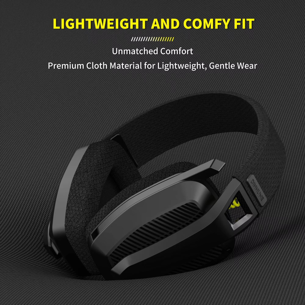 Binnune หูฟังเกมไร้สาย2.4กิกะเฮิร์ตซ์พร้อมไมค์สำหรับ PS5 PS4พีซี Mac Headset GAMING Bluetooth หูฟังเกมเพลย์สเตชันพร้อมไมโครโฟน