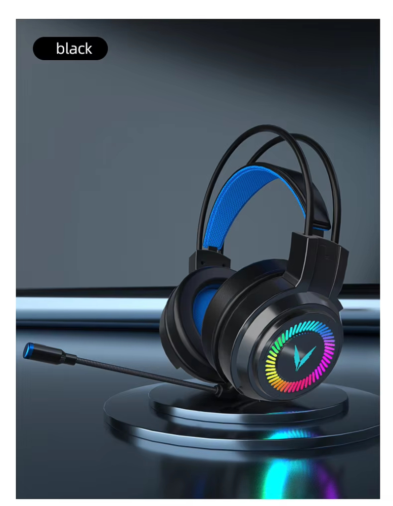 G60 G58หูฟังสเตอริโอ svirtual เสียงเบสรอบทิศทางเฮดโฟนพร้อมไมค์หูฟังเกม7.1ไฟ LED สำหรับนักเล่นเกมคอมพิวเตอร์พับได้