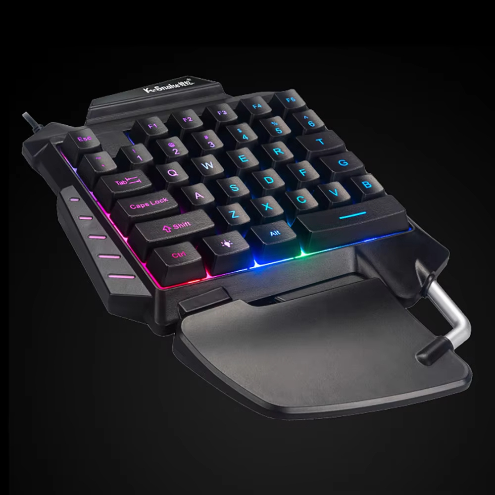 คีย์บอร์ดกลไกเล่นเกมมีสาย USB แบบพกพาคีย์บอร์ดคอมพิวเตอร์ขนาดเล็กไฟ LED แบคไลท์สำหรับเล่นเกม PS4 Xbox