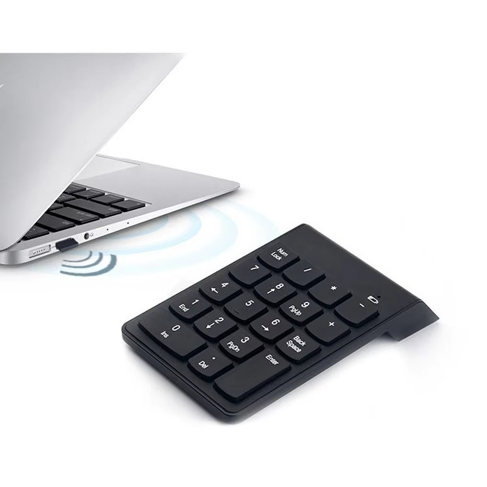 มินิไร้สายคีย์บอร์ด2.4GHz 18คีย์ดิจิตอล Pave Numpad สำหรับ Accounting Teller แล็ปท็อปแท็บเล็ตโน้ตบุ๊ค